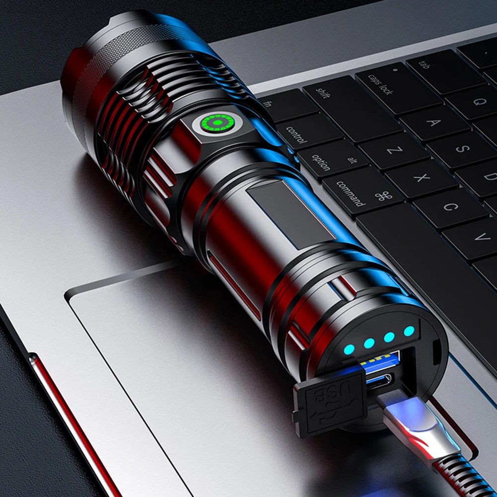 A55 Telescopic Zoom Flashlights USB-C Rechargeable LED Tactical Torch with White Laser Light A55 Telescopic Zoom Flashlights USB-C Rechargeable LED Tactical Torch with White Laser Light